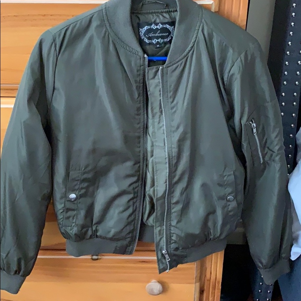 Green puffer jacket size medium